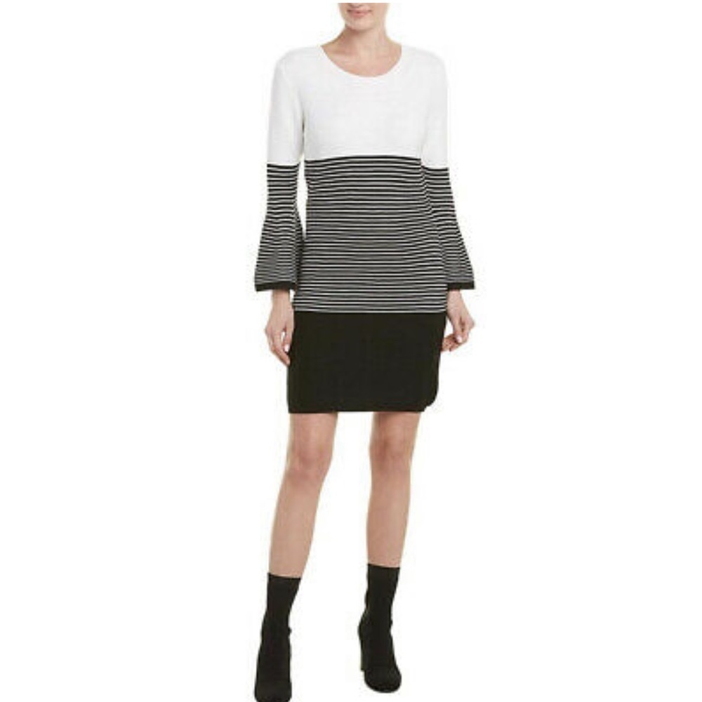 JACK by BB DAKOTA Color Block Sweater Dress w Bell Sleeves NWT